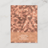 スパークリー金ゴールドラグジュアリースパークルシークインガーリーズ 名刺 (裏面)