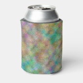スパークリー金ゴールドレインボーライトシェブロンパターンプリント 缶クーラー (缶裏面)