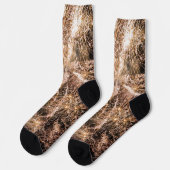 スパークリー金ゴールド花火抽象芸術 ソックス (左)