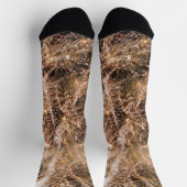 スパークリー金ゴールド花火抽象芸術 ソックス (上部)