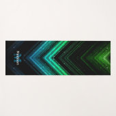 スパークリー金属アクアグリーン銀河系シボロンモノグラム ヨガマット (正面(横))