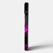 スパークリー金属熱ピンクマゼンタシェブロンモノグラム Case-Mate iPhoneケース (裏面 / 左)