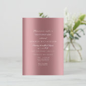 スパークリー金属金ゴールドブラックセピア紙吹雪バラ 招待状 (スタンド正面)