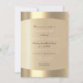 スパークリー金属金ゴールドブラック紙吹雪セピアVIP 招待状 (正面)