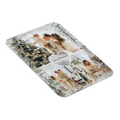 スパークリー銀のハート写真メリークリスマスマグネット マグネット (右側)