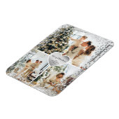 スパークリー銀のハート写真メリークリスマスマグネット マグネット (左側)