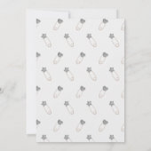 スパークリー銀グリッタードリップベビーシャワー招待状 招待状 (裏面)