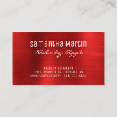 スパークリー銀グリッターレッドフォイル 名刺 (裏面)