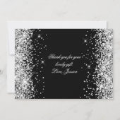 スパークリー銀グリッター紫の天写真 サンキューカード (裏面)