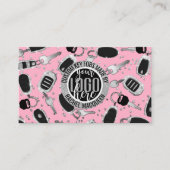 スパークリー銀グリッター鍵フォブクラフターロゴブシン 名刺 (正面)