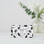 スパークリー銀グリッター鍵フォブダイヤモンドクレフター 名刺 (スタンド正面)