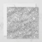 スパークリー銀ダイヤモンドスタッズフォイル21歳の誕生日 招待状 (裏面)