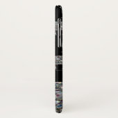 スパークリー銀モザイクグリッター象モノグラム Case-Mate iPhoneケース (裏面/左)