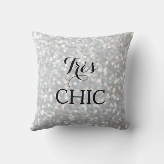 スパークリー銀非常にシック枕 クッション (裏面)