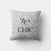 スパークリー銀非常にシック枕 クッション (正面)