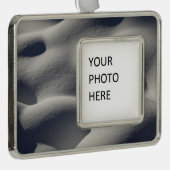 スパークリー雪山抽象芸術自然 シルバープレートフレームオーナメント (右)
