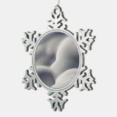 スパークリー雪山抽象芸術自然 スノーフレークピューターオーナメント (右)