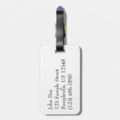 スパークリー雪山抽象芸術自然 ラゲッジタグ (裏面縦)