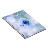 スパークリー青い花の感謝ジャーナル ノートブック (右側)