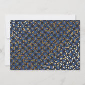 スパークリー青バッファロープレイド金ゴールド写真クリスマス シーズンカード (裏面)