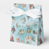 スパークリー魔法の冬のヴィンテージクリスマスコラージュ フェイバーボックス (正面サイド)