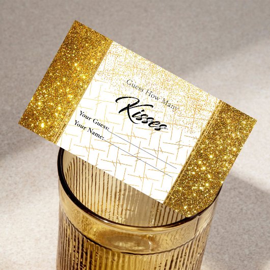 スパークリー魔法の砂どのように多くのキスブライダル エンクロージャーカード