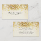 スパークリー黄金のライトグラムビジネスエレガントカード 名刺 (正面/裏面)