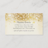 スパークリー黄金のライトグラムビジネスエレガントカード 名刺 (裏面)