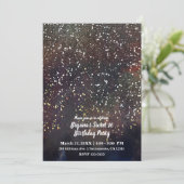 スパークリー ウォーターカラー アーシー ラスティック モダン グラム パーティー 招待状 (スタンド正面)