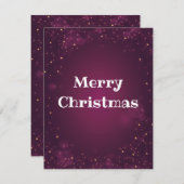 スパークリー、ゴージャス、美しい、紫色のホリデーカード シーズンカード (正面/裏面)