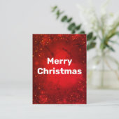 スパークリー、ゴージャス、美しい、赤のホリデーカード シーズンカード (スタンド正面)