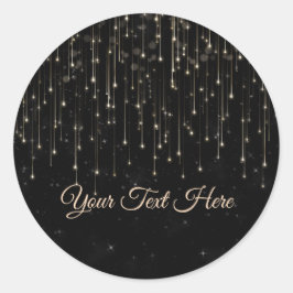スパークリー シューティング スターズ ブラック チック 婚約 パーティー ラウンドシール