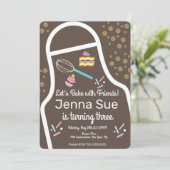 スパークリー スプリンクル カップケーキ デコレーション バースデー 招待状 (スタンド正面)