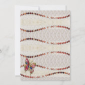 スパークリー・バタフライレース&パーチメント結婚ズ 招待状 (裏面)