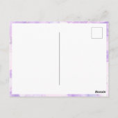 スパークリー パープル フォト ガールズ バースデー パーティー ポストカード (裏面)