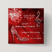 スパークリー・ヒール、音楽、ディスコ・ボール・パーティーのお気に入り 缶バッジ (正面)