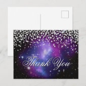 スパークリー フェイク ダイヤモンド パープル セレスト ありがとうございます ポストカード (正面/裏面)