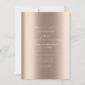 スパークリー メタリック ゴールド ブラック コンフェッティ アイボリー ベージュ 招待状 (正面)