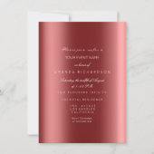 スパークリー メタリック ゴールド ブラック セピア カンフェッティ バーガンディ 招待状 (正面)