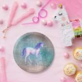 スパークリー・ユニコーン ペーパープレート (パーティー)