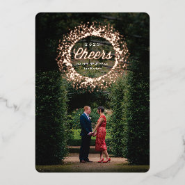 スパークリー ローズゴールド おめでとう 新年 箔シーズンカード