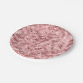 スパークリー ローズゴールド ピンク ラグジュアリー スパークル ガーリー パーティ ペーパープレート (アングル)