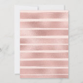 スパークリー ローズゴールド ユニコーン / ガーリー マジカル バースデー 招待状 (裏面)