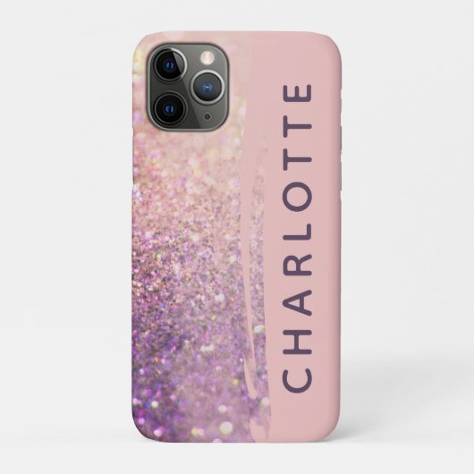 スパークリー《写真》ぼけ味グリッターピンクパープル Case-Mate iPhoneケース (裏)