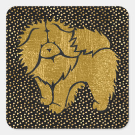 スパークリーTHANGラフCHOWメタリックフェイクステッカー スクエアシール