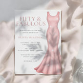 スパークルきらめくドレス50thバースデーパーティー 招待状