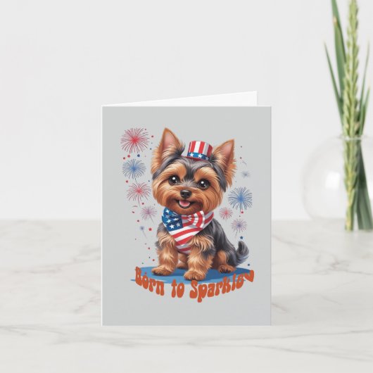 スパークルして生まれた - かわいい7月4日パーティーの招待状 招待状 (正面)