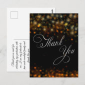 スパークルとスター カラフル サンクス ポストカード (正面/裏面)