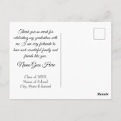 スパークルとスター カラフル サンクス ポストカード (裏面)