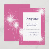 スパークルのバースト RSVP (フューシャ) (正面/裏面)